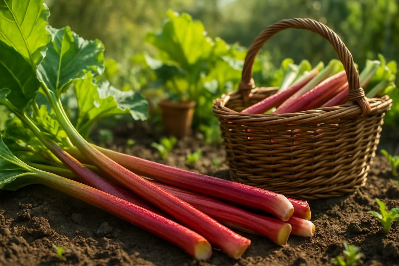 plants rhubarbe jardin potager