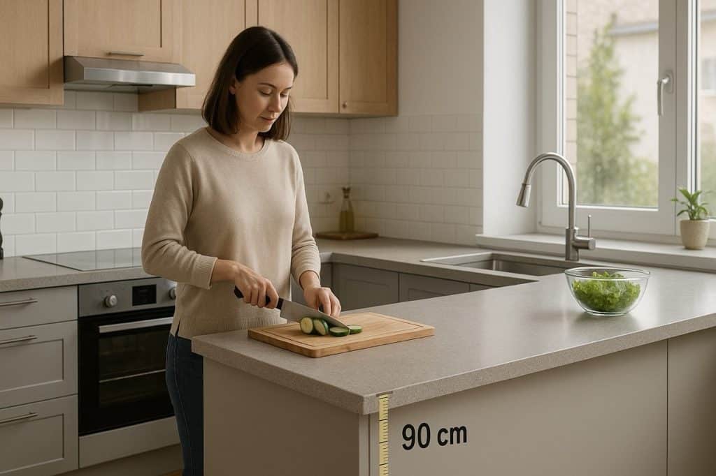 Quelle est la hauteur idéale d'un plan de cuisine